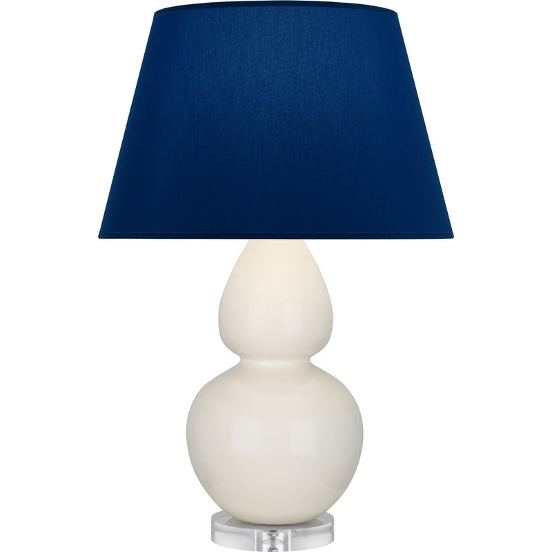 Robert Abbey A756N One Light Table Lamp, Bone Glazed Ceramic w/Lucite