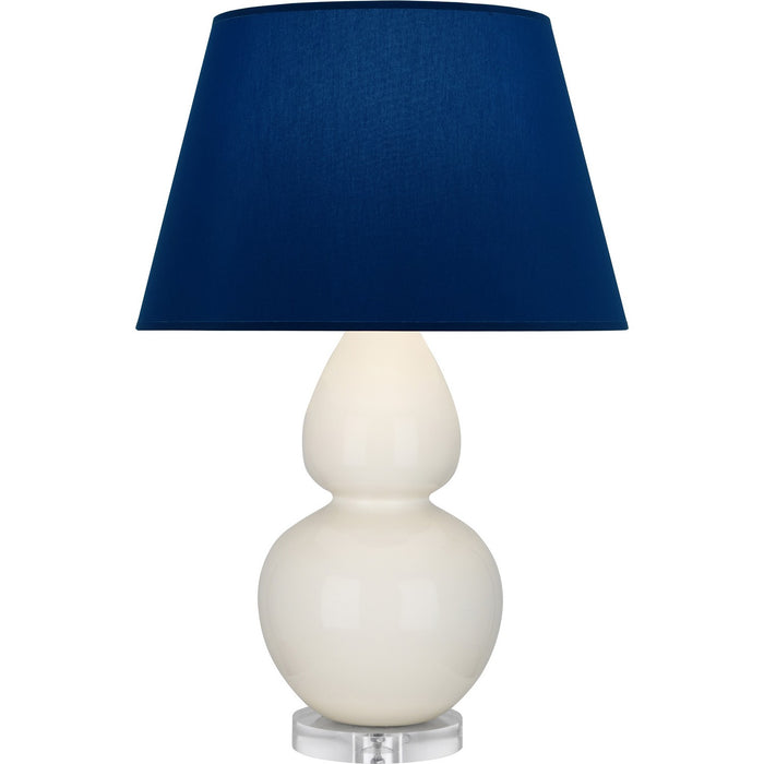Robert Abbey A756N One Light Table Lamp, Bone Glazed Ceramic w/Lucite