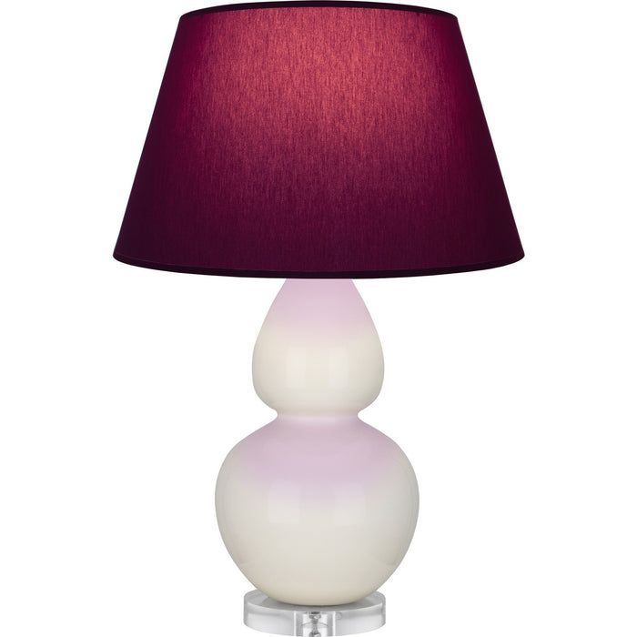 Robert Abbey A756P One Light Table Lamp, Bone Glazed Ceramic w/Lucite