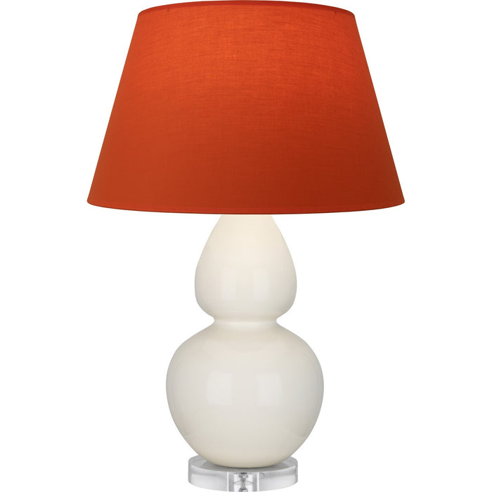 Robert Abbey A756T One Light Table Lamp, Bone Glazed Ceramic w/Lucite
