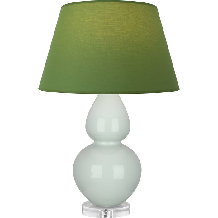 Robert Abbey A791G One Light Table Lamp, Celadon Glazed Ceramic w/Lucite