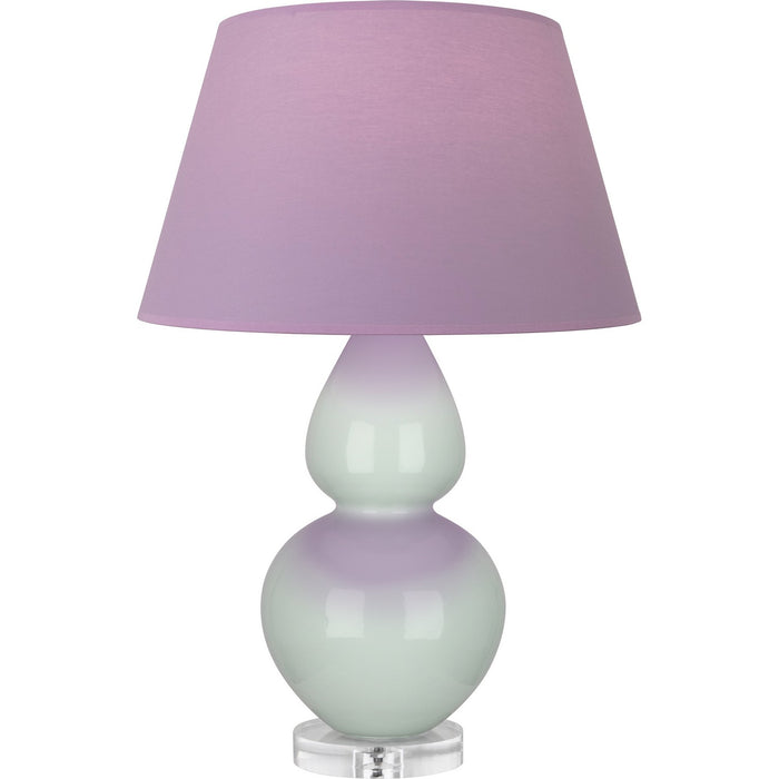 Robert Abbey A791L One Light Table Lamp, Celadon Glazed Ceramic w/Lucite