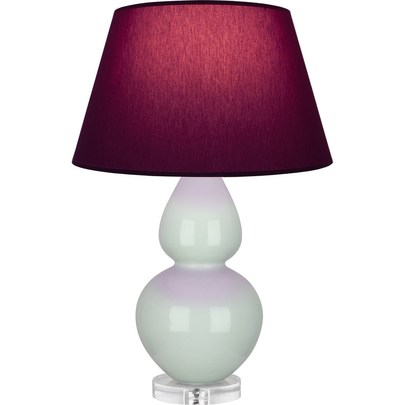 Robert Abbey A791P One Light Table Lamp, Celadon Glazed Ceramic w/Lucite