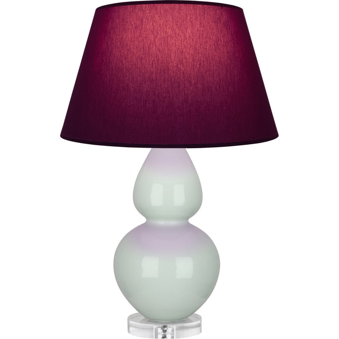 Robert Abbey A791P One Light Table Lamp, Celadon Glazed Ceramic w/Lucite