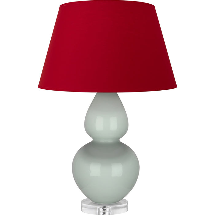 Robert Abbey A791R One Light Table Lamp, Celadon Glazed Ceramic w/Lucite