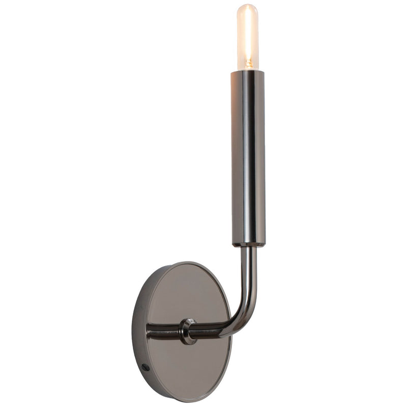 Robert Abbey B1407 One Light Wall Sconce, Black Chrome