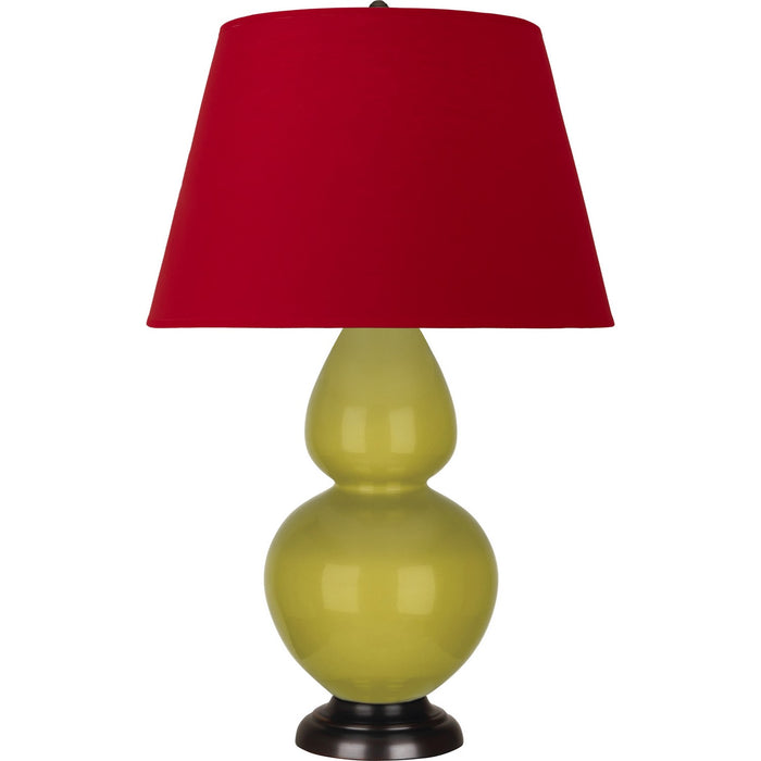 Robert Abbey CI21R One Light Table Lamp, Citron Glazed Ceramic w/Deep Patina Bronzeed