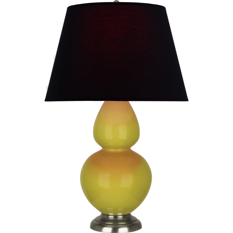 Robert Abbey CI22K One Light Table Lamp, Citron Glazed Ceramic w/Antique Silvered