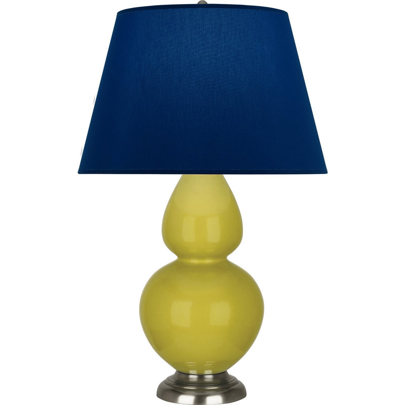 Robert Abbey CI22N One Light Table Lamp, Citron Glazed Ceramic w/Antique Silvered