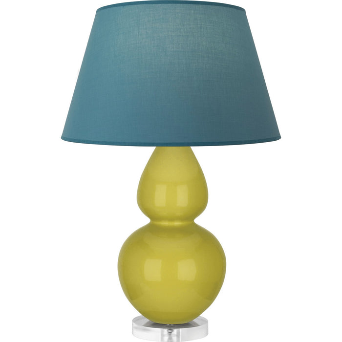Robert Abbey CI23B One Light Table Lamp, Citron Glazed Ceramic w/Lucite