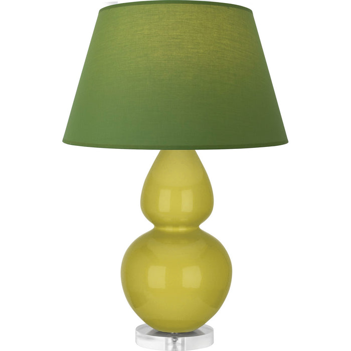 Robert Abbey CI23G One Light Table Lamp, Citron Glazed Ceramic w/Lucite