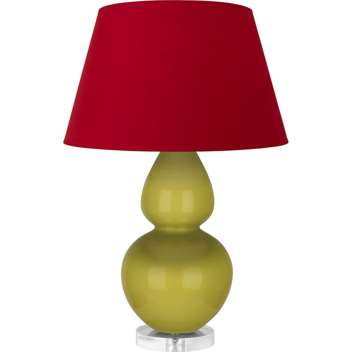 Robert Abbey CI23R One Light Table Lamp, Citron Glazed Ceramic w/Lucite