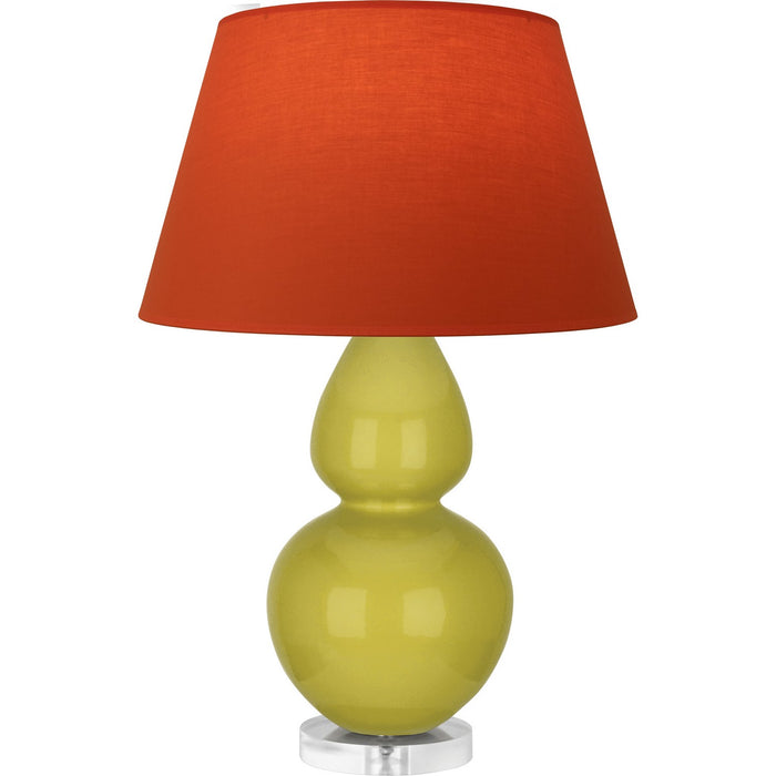 Robert Abbey CI23T One Light Table Lamp, Citron Glazed Ceramic w/Lucite