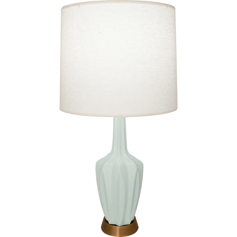 Robert Abbey CL36 One Light Accent Lamp, Celadon Glazed Ceramic w/Warm Brass