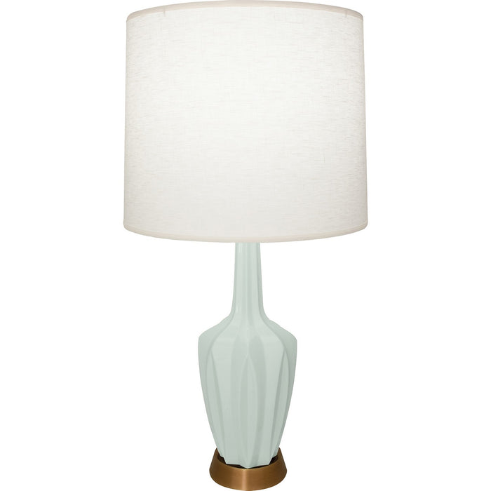 Robert Abbey CL36 One Light Accent Lamp, Celadon Glazed Ceramic w/Warm Brass