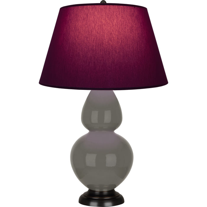 Robert Abbey CR21P One Light Table Lamp, Ash Glazed Ceramic w/Deep Patina Bronzeed