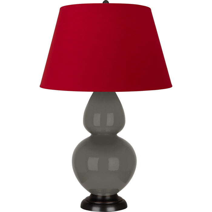 Robert Abbey CR21R One Light Table Lamp, Ash Glazed Ceramic w/Deep Patina Bronzeed
