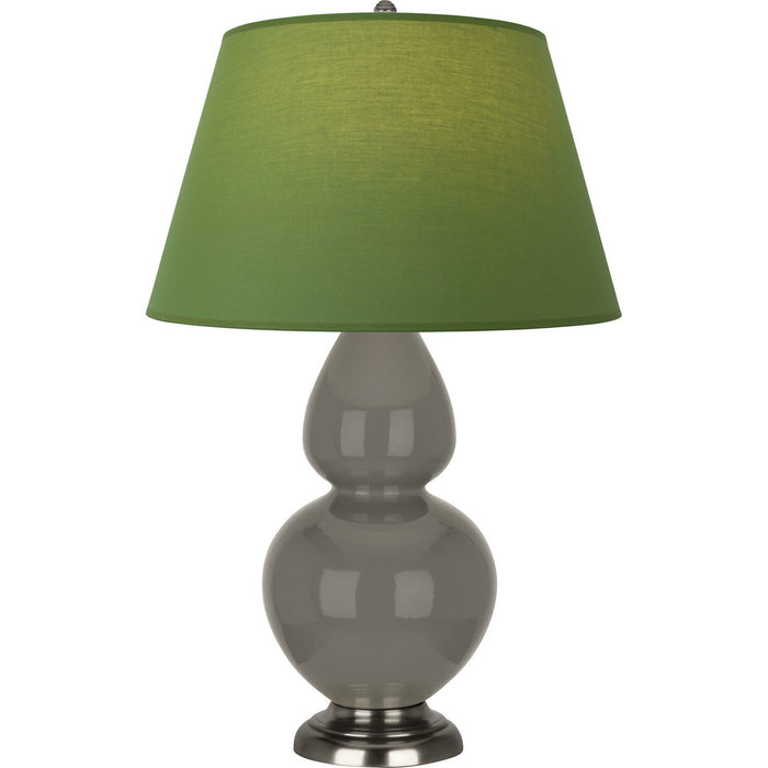 Robert Abbey CR22G One Light Table Lamp, Ash Glazed Ceramic w/Antique Silvered