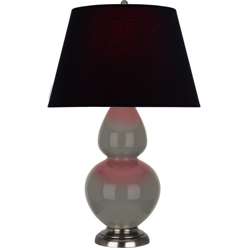 Robert Abbey CR22K One Light Table Lamp, Ash Glazed Ceramic w/Antique Silvered