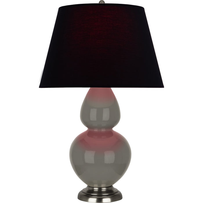 Robert Abbey CR22K One Light Table Lamp, Ash Glazed Ceramic w/Antique Silvered