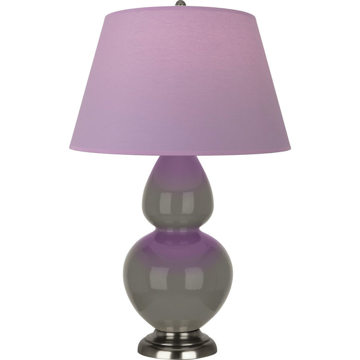 Robert Abbey CR22L One Light Table Lamp, Ash Glazed Ceramic w/Antique Silvered