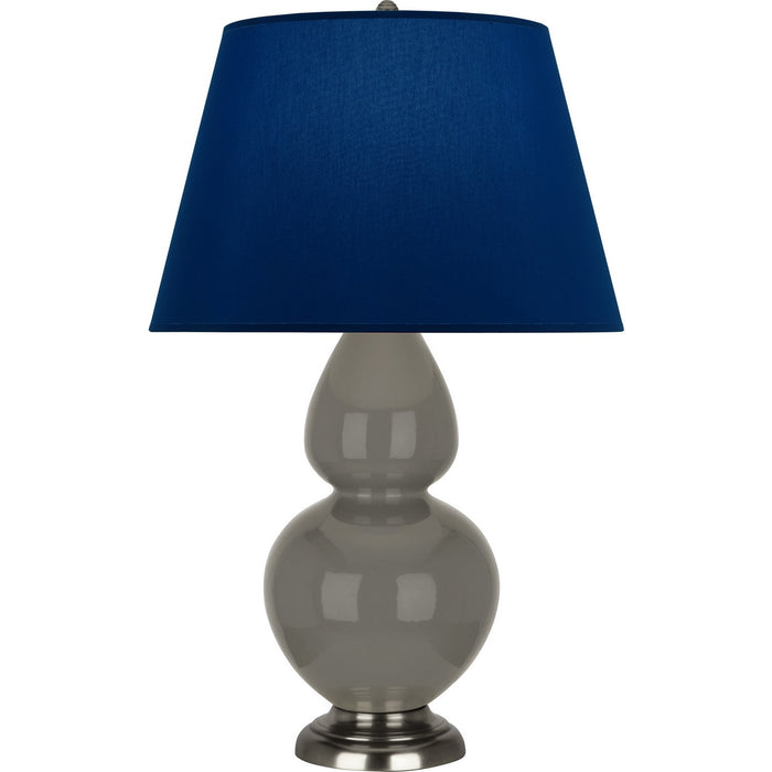 Robert Abbey CR22N One Light Table Lamp, Ash Glazed Ceramic w/Antique Silvered