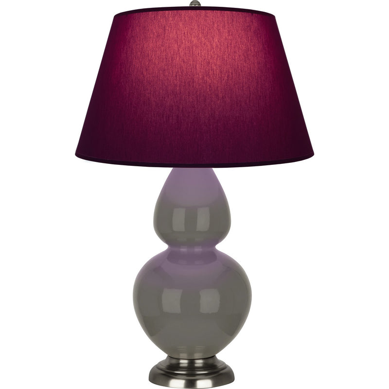 Robert Abbey CR22P One Light Table Lamp, Ash Glazed Ceramic w/Antique Silvered