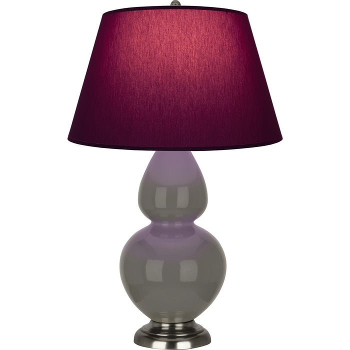 Robert Abbey CR22P One Light Table Lamp, Ash Glazed Ceramic w/Antique Silvered