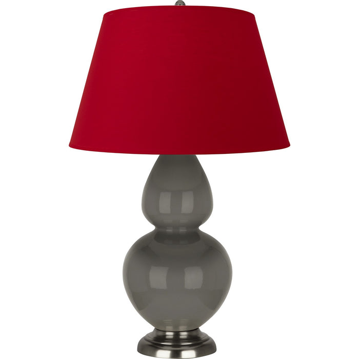 Robert Abbey CR22R One Light Table Lamp, Ash Glazed Ceramic w/Antique Silvered