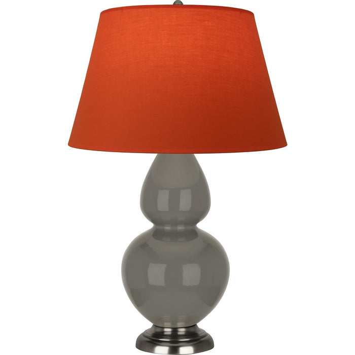 Robert Abbey CR22T One Light Table Lamp, Ash Glazed Ceramic w/Antique Silvered