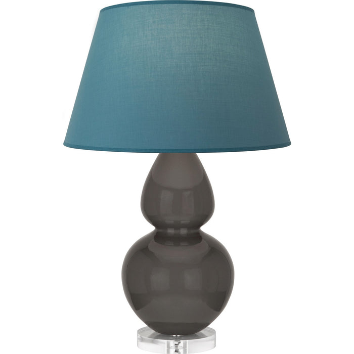 Robert Abbey CR23B One Light Table Lamp, Ash Glazed Ceramic w/Lucite