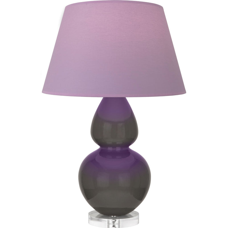 Robert Abbey CR23L One Light Table Lamp, Ash Glazed Ceramic w/Lucite