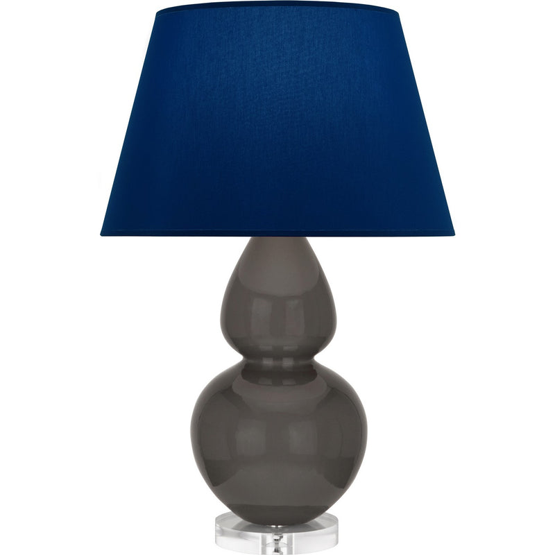 Robert Abbey CR23N One Light Table Lamp, Ash Glazed Ceramic w/Lucite