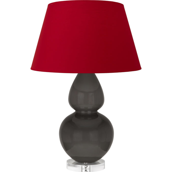Robert Abbey CR23R One Light Table Lamp, Ash Glazed Ceramic w/Lucite