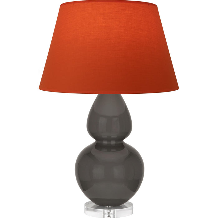 Robert Abbey CR23T One Light Table Lamp, Ash Glazed Ceramic w/Lucite