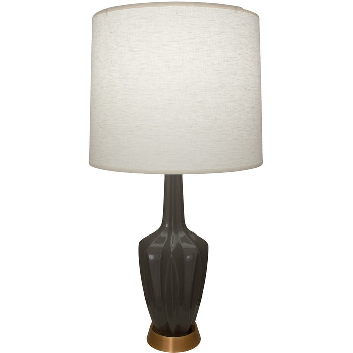Robert Abbey CR36 One Light Accent Lamp, Ash Glazed Ceramic w/Warm Brass