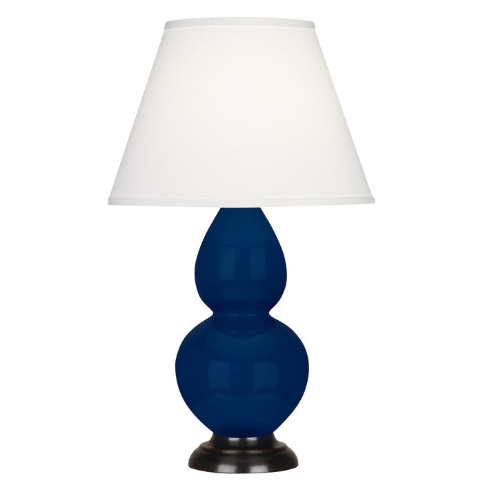 Robert Abbey CT11X One Light Accent Lamp, Cobalt Glazed Ceramic w/Deep Patina Bronzeed