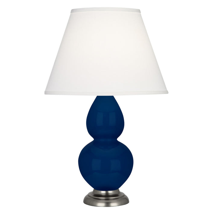 Robert Abbey CT12X One Light Accent Lamp, Cobalt Glazed Ceramic w/Antique Silvered