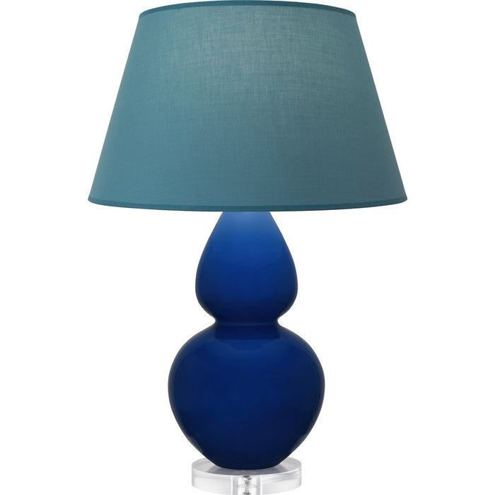 Robert Abbey CT23B One Light Table Lamp, Cobalt Glazed Ceramic w/Lucite