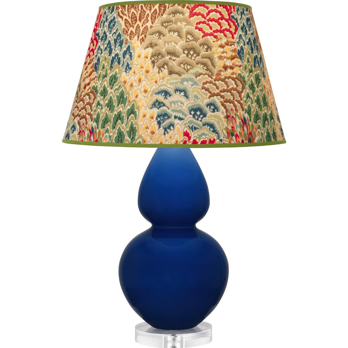 Robert Abbey CT23F One Light Table Lamp, Cobalt Glazed Ceramic w/Lucite