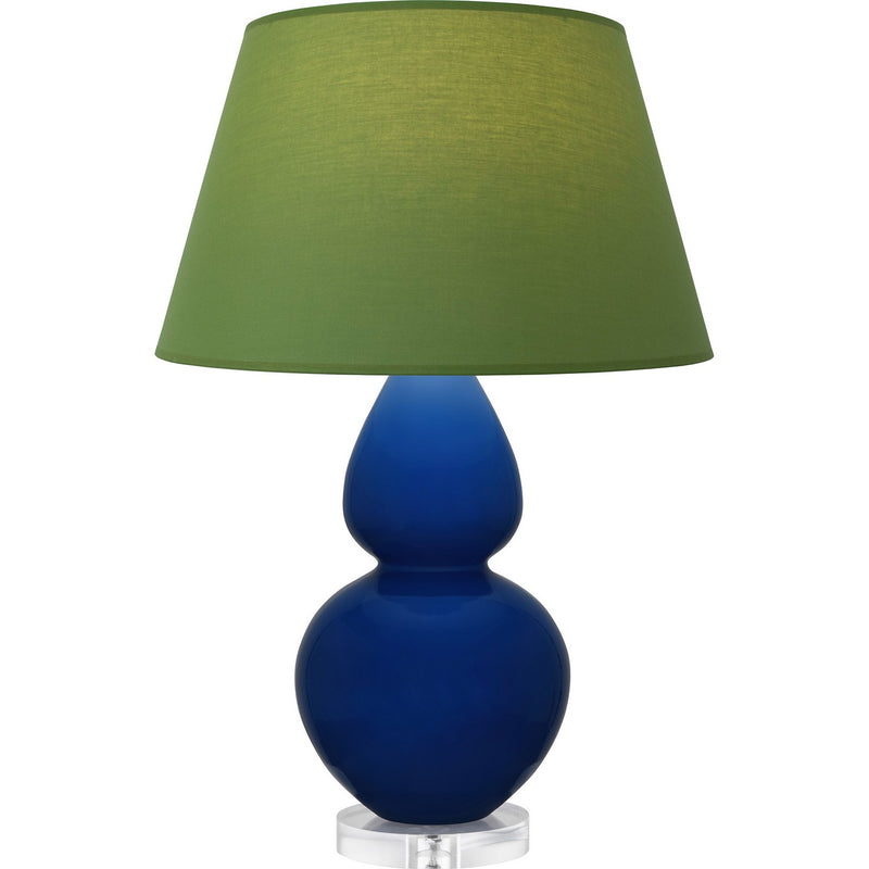 Robert Abbey CT23G One Light Table Lamp, Cobalt Glazed Ceramic w/Lucite