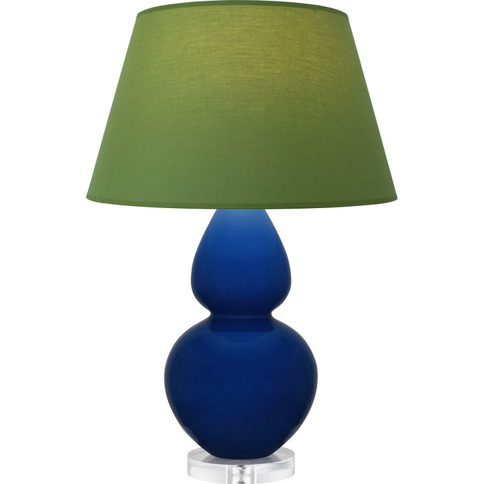 Robert Abbey CT23G One Light Table Lamp, Cobalt Glazed Ceramic w/Lucite