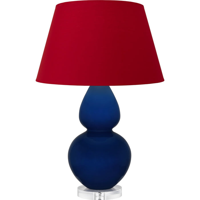 Robert Abbey CT23R One Light Table Lamp, Cobalt Glazed Ceramic w/Lucite