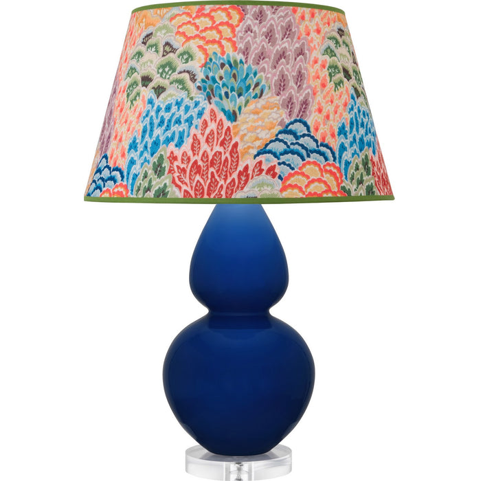 Robert Abbey CT23S One Light Table Lamp, Cobalt Glazed Ceramic w/Lucite