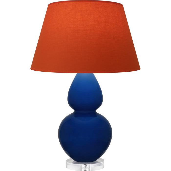 Robert Abbey CT23T One Light Table Lamp, Cobalt Glazed Ceramic w/Lucite