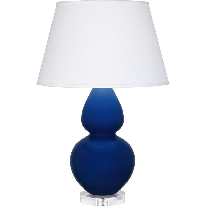Robert Abbey CT23X One Light Table Lamp, Cobalt Glazed Ceramic w/Lucite