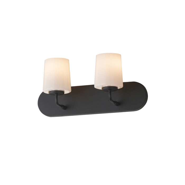 Maxim 12892WTBK Two Light Strip Bath Vanity, Black