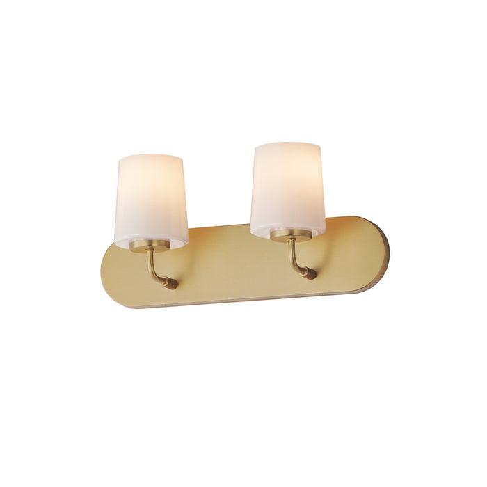 Maxim 12892WTNAB Two Light Strip Bath Vanity, Natural Aged Brass