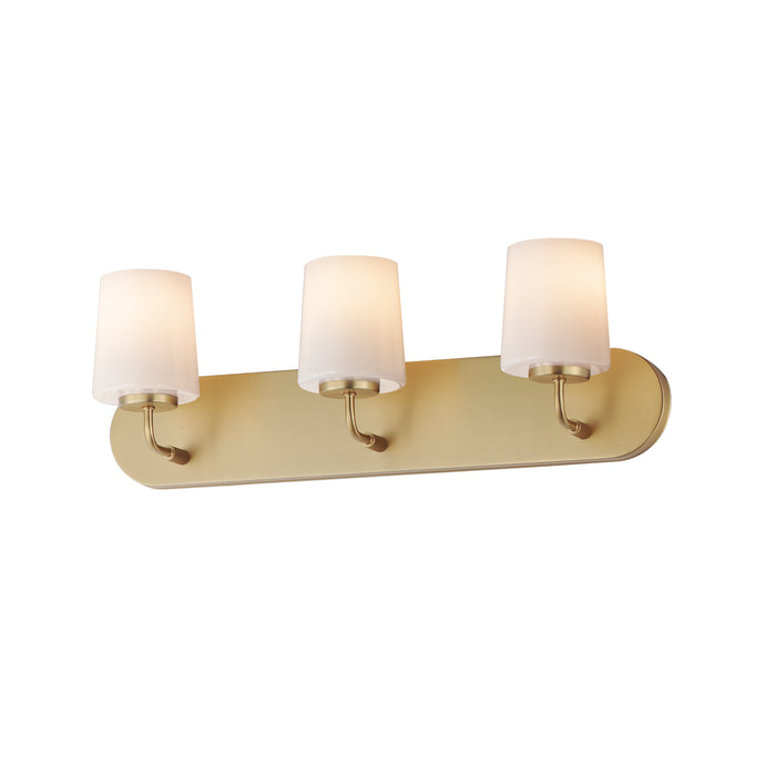 Maxim 12893WTNAB Three Light Bath Vanity, Natural Aged Brass