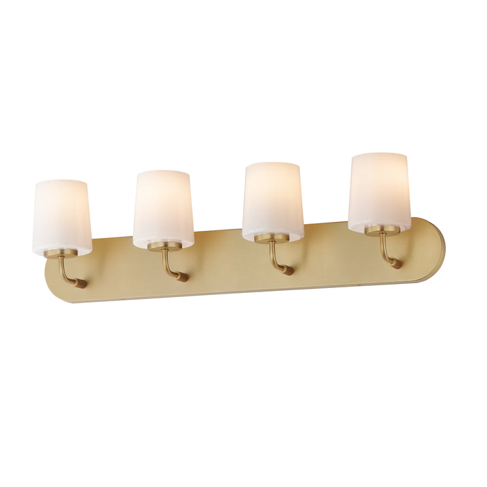 Maxim 12894WTNAB Four Light Strip Bath Vanity, Natural Aged Brass